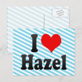 Ik hou van Hazel Briefkaart (Voorkant / Achterkant)