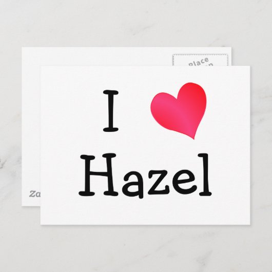 Ik hou van Hazel Briefkaart (Voorkant / Achterkant)