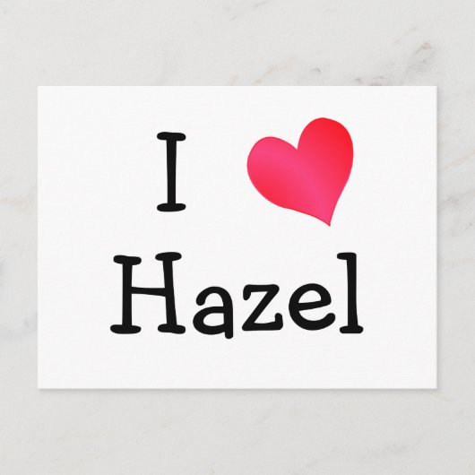 Ik hou van Hazel Briefkaart (Voorkant)