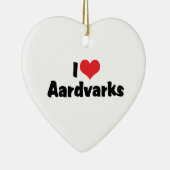 Ik hou van Heart Aardvarks Keramisch Ornament (Rechts)