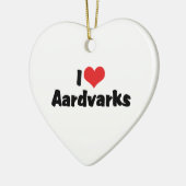 Ik hou van Heart Aardvarks Keramisch Ornament (Links)