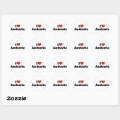 Ik hou van Heart Aardvarks Ronde Sticker (Vel)