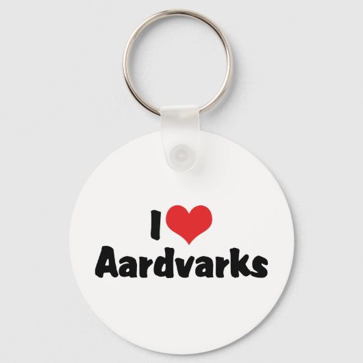 Ik hou van Heart Aardvarks Sleutelhanger (Voorkant)