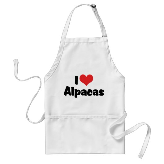 Ik hou van Heart Alpaca's Standaard Schort (Voorkant)
