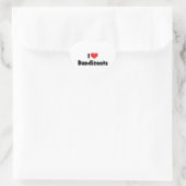 Ik hou van Heart Bandicoots Hart Sticker (Tas)