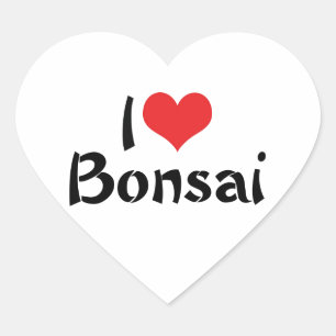 Ik hou van Heart Bonsai - Japanse Boom Kunstliefhe Hart Sticker