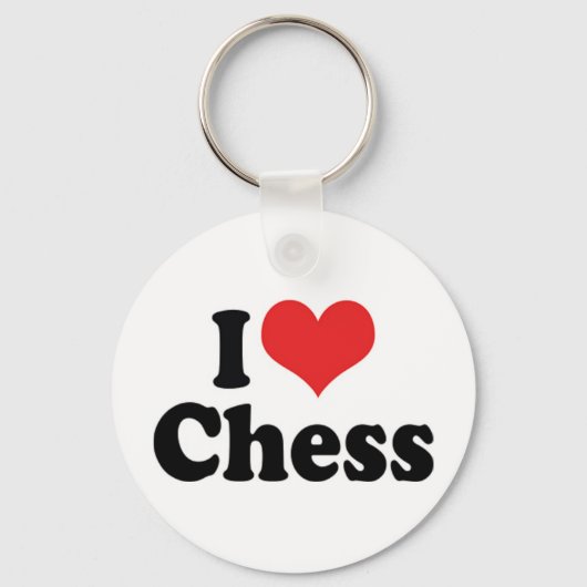 Ik hou van Heart Chess Sleutelhanger (Voorkant)