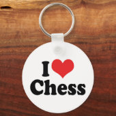 Ik hou van Heart Chess Sleutelhanger (Voorkant)
