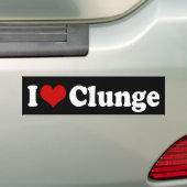 IK HOU VAN {HEART} CLUNGE BUMPERSTICKER (Op auto)