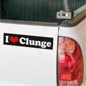 IK HOU VAN {HEART} CLUNGE BUMPERSTICKER (Op Truck)
