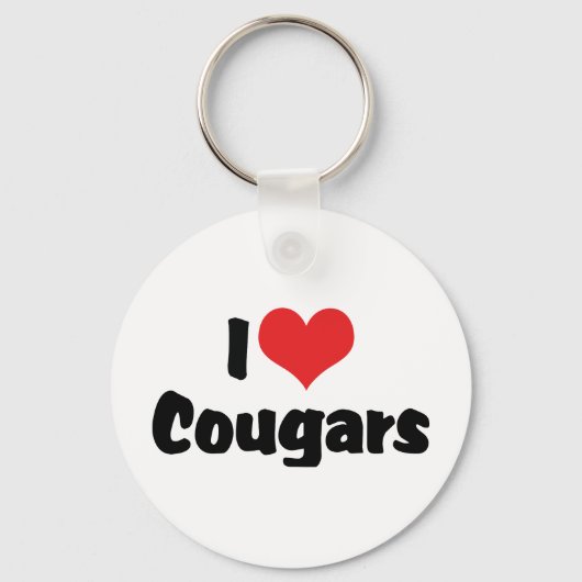 Ik hou van Heart Cougars Sleutelhanger (Voorkant)