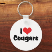 Ik hou van Heart Cougars Sleutelhanger (Voorkant)