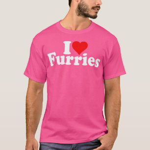 Ik hou van Heart Furries Furry Fandom Cosplay Furs T-shirt
