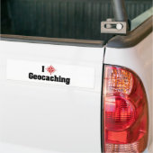 Ik hou van Heart Geocaching - Schatjager Bumpersticker (Op Truck)