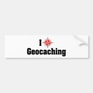 Ik hou van Heart Geocaching - Schatjager Bumpersticker