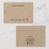 Ik hou van Heart Handmade By Name Armband Houder S Visitekaartje (Voorkant / Achterkant)