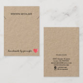 Ik hou van Heart Handmade By Name Ketting Holder S Visitekaartje (Voorkant / Achterkant)