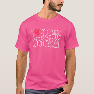 Ik hou van Heart Hawk Tuah Meisjes Sarcasme Grappi T-shirt