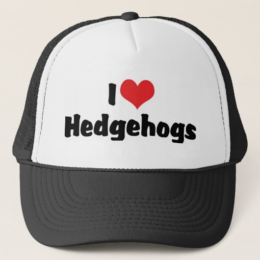 Ik hou van Heart Hedégels Trucker Pet (Voorkant)