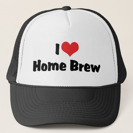Ik hou van Heart Home Brew - Bierliefhebber Trucker Pet (Voorkant)