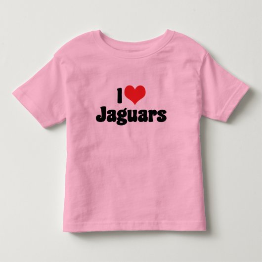 Ik hou van Heart Jaguars Kinder Shirts (Voorkant)