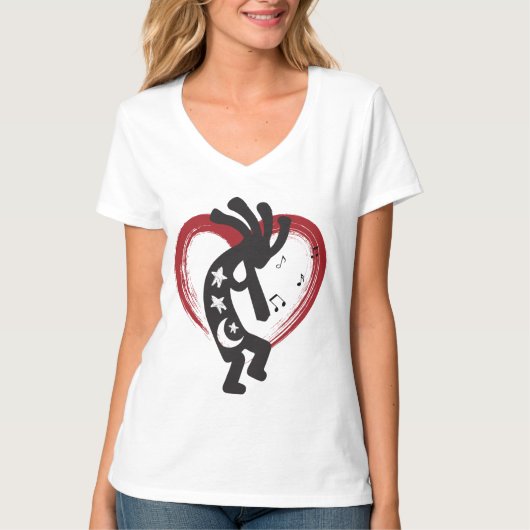 Ik hou van Heart Kokopelli T-shirt (Voorkant)