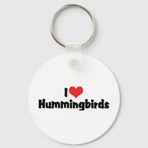 Ik hou van Heart Kolibries - Kolibriliefhebber Sleutelhanger