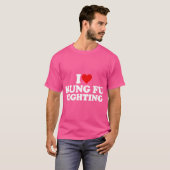 Ik hou van Heart Kung Fu vechten T-shirt (Voorkant volledig)