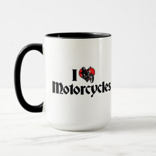 Ik hou van Heart-motorfietsen Mok