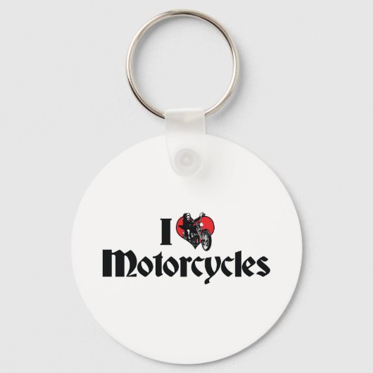 Ik hou van Heart-motorfietsen Sleutelhanger (Voorkant)