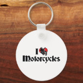 Ik hou van Heart-motorfietsen Sleutelhanger (Voorkant)