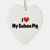 Ik hou van Heart My Guinee Pig Keramisch Ornament (Rechts)
