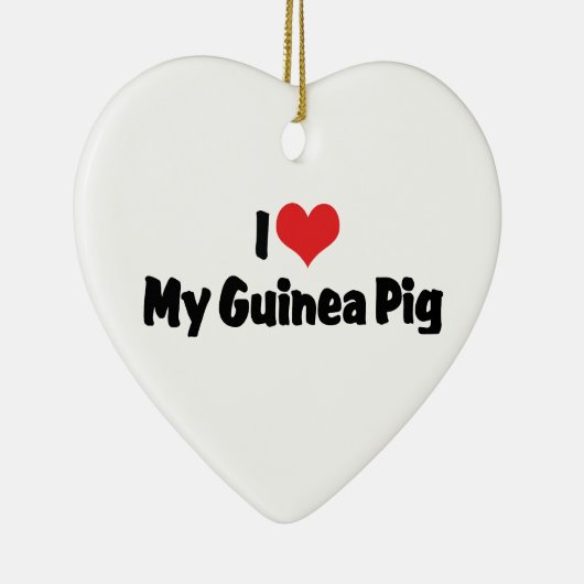 Ik hou van Heart My Guinee Pig Keramisch Ornament (Rechts)