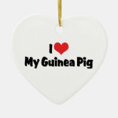 Ik hou van Heart My Guinee Pig Keramisch Ornament (Voorkant)