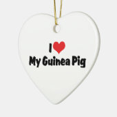 Ik hou van Heart My Guinee Pig Keramisch Ornament (Links)