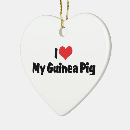 Ik hou van Heart My Guinee Pig Keramisch Ornament (Links)