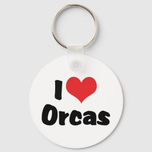 Ik hou van Heart Orcas - Moordenaarwalvisliefhebbe Sleutelhanger