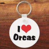 Ik hou van Heart Orcas - Moordenaarwalvisliefhebbe Sleutelhanger (Voorkant)