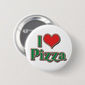 Ik hou van Heart Pizza Ronde Button 5,7 Cm (Voorkant /achterkant)
