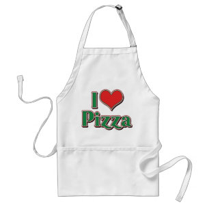 Ik hou van Heart Pizza Standaard Schort