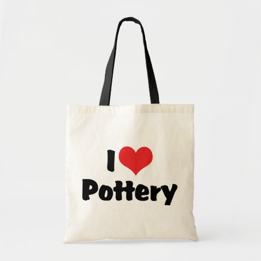 Ik hou van Heart Pottery - Klei Liefhebber Tote Bag (Voorkant)