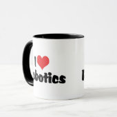 Ik hou van Heart Robotics - Robotliefhebber Mok (Voorkant links)