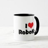 Ik hou van Heart Robotics - Robotliefhebber Mok (Voorkant rechts)