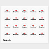 Ik hou van Heart Scorpions Ronde Sticker (Vel)