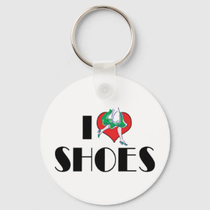 Ik hou van Heart Shoes - Mode Schoenenliefhebber Sleutelhanger