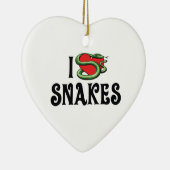 Ik hou van Heart Slangen Keramisch Ornament (Rechts)