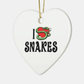 Ik hou van Heart Slangen Keramisch Ornament (Links)