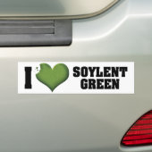 Ik hou van Heart Soylent Green Bumpersticker (Op auto)