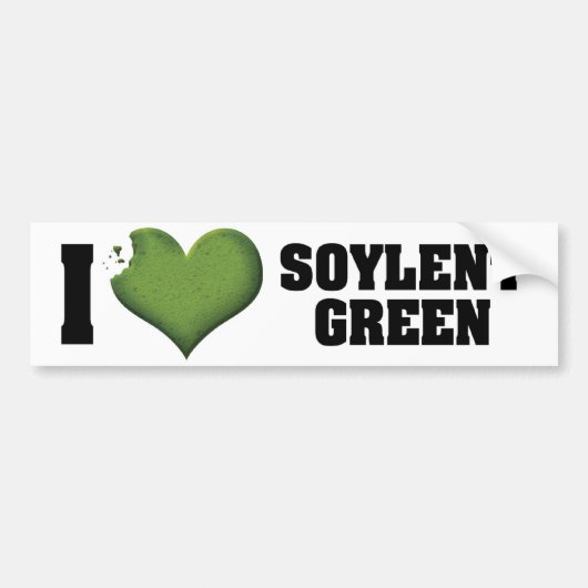 Ik hou van Heart Soylent Green Bumpersticker (Voorkant)