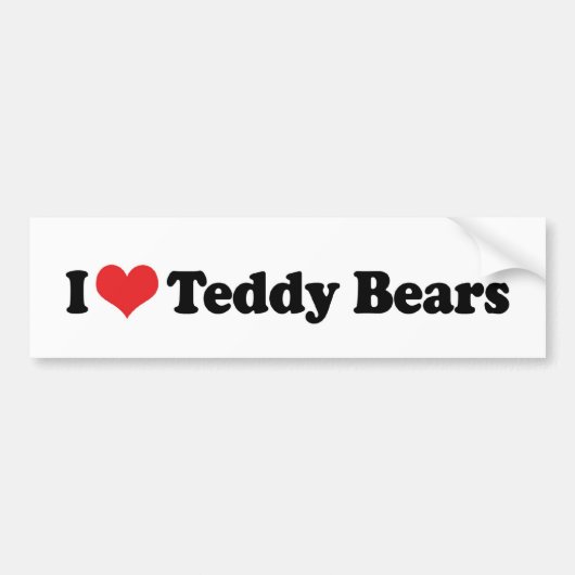 Ik hou van Heart Teddy Bears - Teddy Bear Collecto Bumpersticker (Voorkant)
